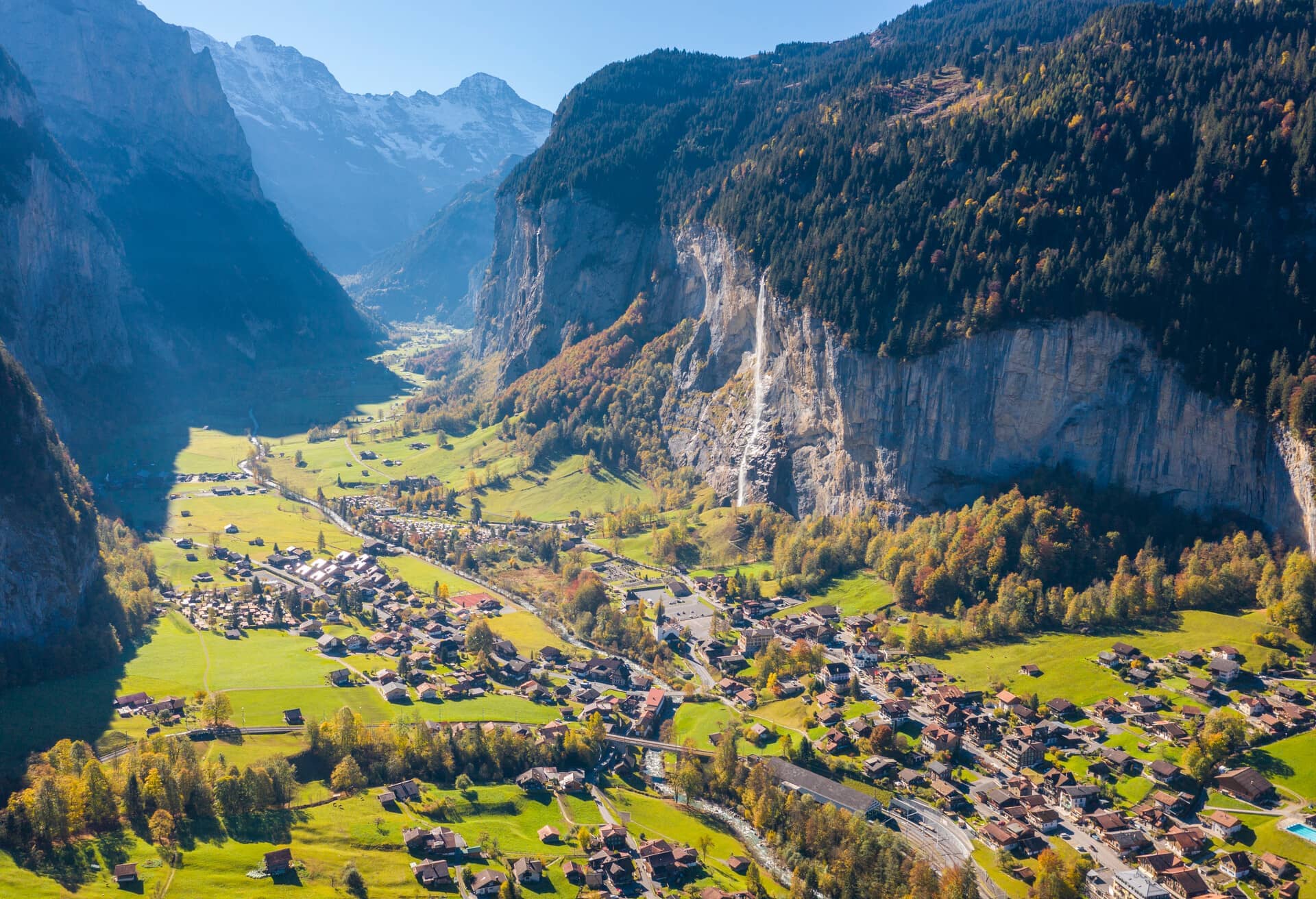 Una splendida vista sul paesaggio svizzero.