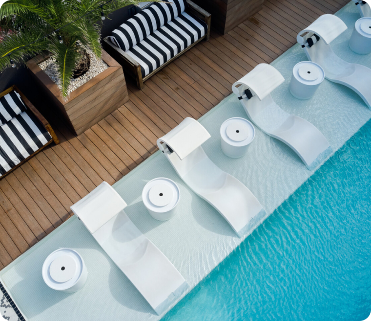 Servizi della piscina dell'hotel