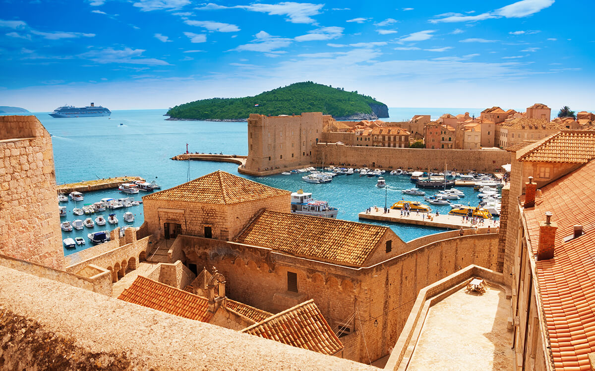 vista aerea di dubrovnik