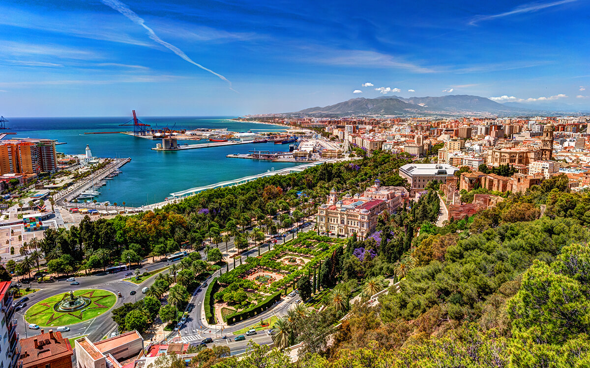 vista panoramica di malaga