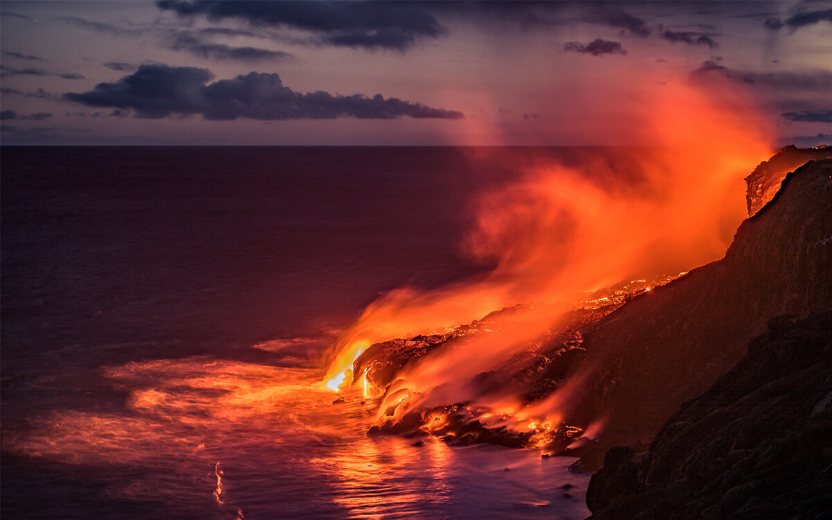 I posti più belli e spettacolari del mondo. Lava vulcanica su Big Island Hawaii