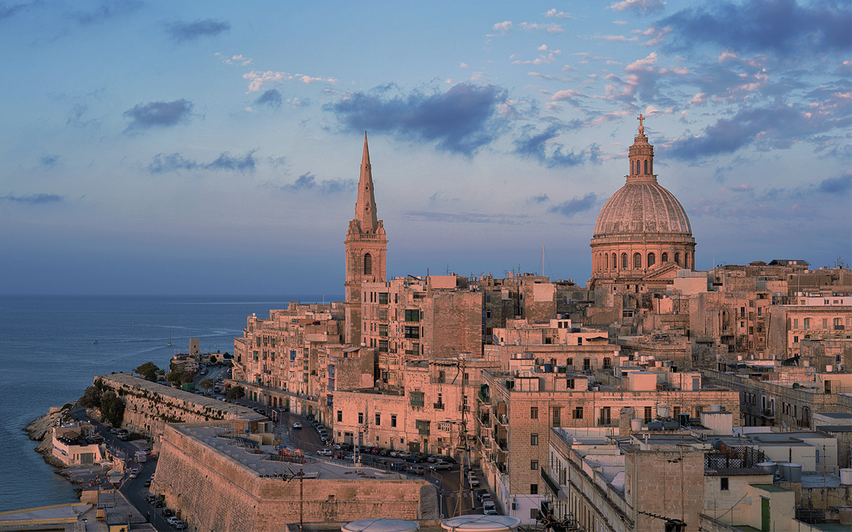 Voli low cost da Bologna per Luqa, vista panoramica di Valletta, Malta